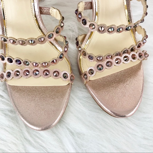 💲🔻NIB JESSICA SIMPSON Champagne Studded Heels - Picture 4 of 8